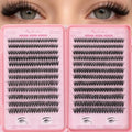 Manga Lash Clusters - 640 Pcs D Curl Fluffy Eyelash Extension Kit