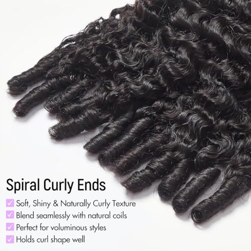 Mscoco Burmese Curly Half Wig Human Hair 18" Glueless
