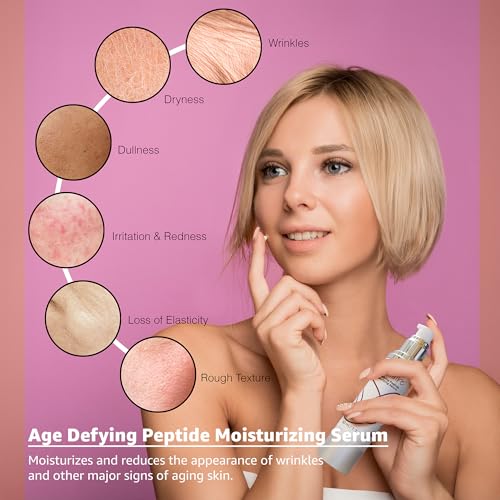 Age-Defying Peptide Moisturizing Serum ? Retinol Night Treatment with Vitamin C & Aloe Vera ? Wrinkle-Reducing & Hydrating, 1.7 oz