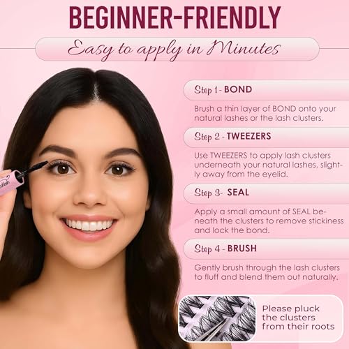 V-UCool 708Pc D Curl Cluster Lash Extension Kit with Bond & Seal