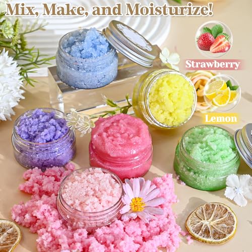 DIY Sugar Lip Scrub Making Kit with Shea Butter & Tools