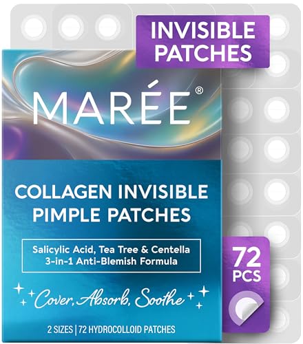 MAREE Hydrocolloid Pimple Patches, Clear Acne Dots, 72 Count
