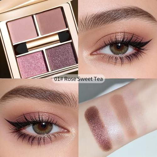 Matte Eyeshadow Palette for Green Eyes - Neutral Pink Brown Mauve