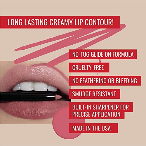 Runway Rogue ¡®Call Sheet¡¯ Light-Pink Silk Glam Long Wear Liquid Lipstick Bundle with ¡®Camera Ready¡¯ Matte Rose-Pink Designer Liner Lip Liner
