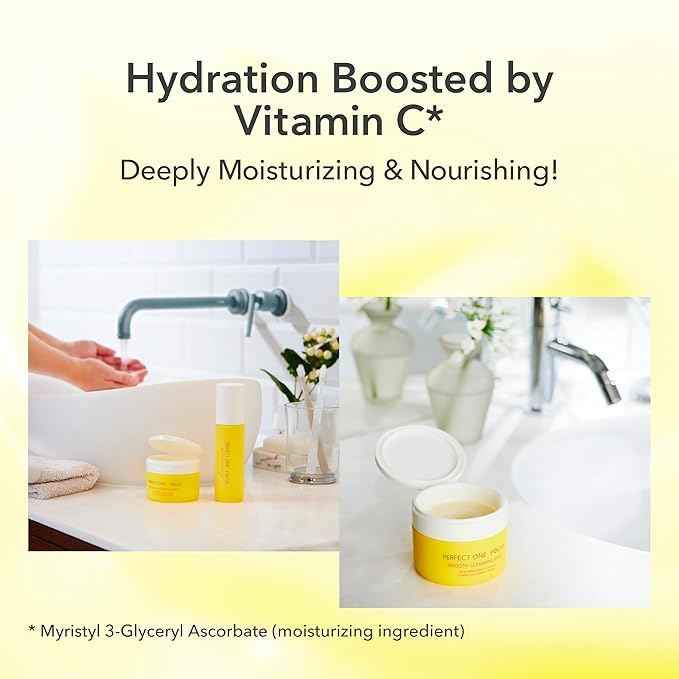 PERFECT ONE FOCUS Smooth Cleansing Balm Makeup Remover – Makeup cleansing balm that melts away makeup and impurities while moisturizing – Gentle Face Wash Balm - Great for Travel, 2.64oz(75g)