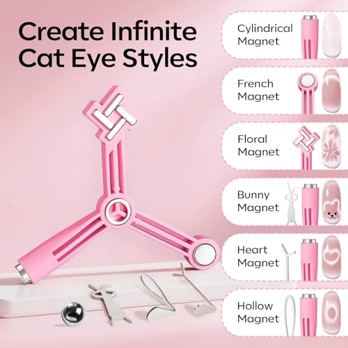Magnetic Nail Art Tool Kit for Cat Eye Gel Polish - 4-in-1 Magnet Set