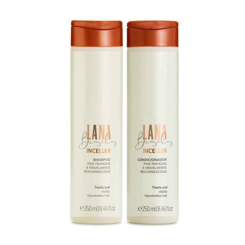 Lana Brasiles | Inceller Shampoo And Conditioner Duo | Treated And Visibly Rejuvenated Hair | (2x) 250 ml / 8.45 fl.oz. (Set of 2)