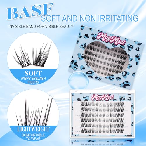 Cat Eye Lash Clusters - J Curl 12-14mm Wispy False Eyelashes