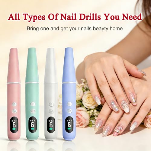 Electric Nail Drill Kit – Professional Cordless Nail File with LED Display & 26 Accessories