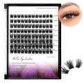 96pcs Black Cluster Lashes 5D Volume Wide Stem Individual Extensions