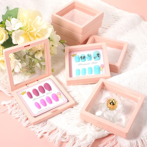 30 Pcs Nail Display Box with Double Sided Tape & Storage Organizer for Nails & Small Items