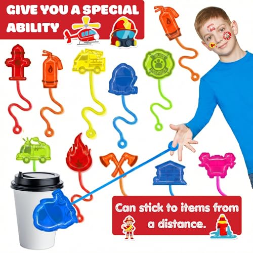 48pc Firefighter Party Favors Set - Stick Hands & Tattoos