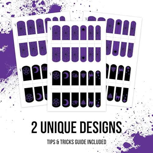 Savvi Amethyst Nail Tattoos - 144 Count Temporary Nail Art