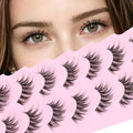 Wispy False Eyelashes 7 Pairs C Curl 10-14mm Natural Look