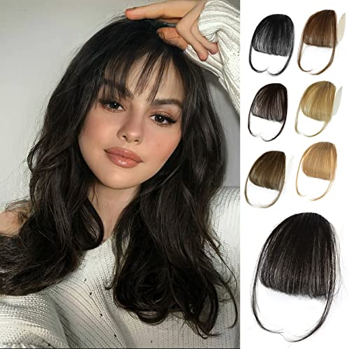 Clip-In Human Hair Bangs for Women - Wispy & French
