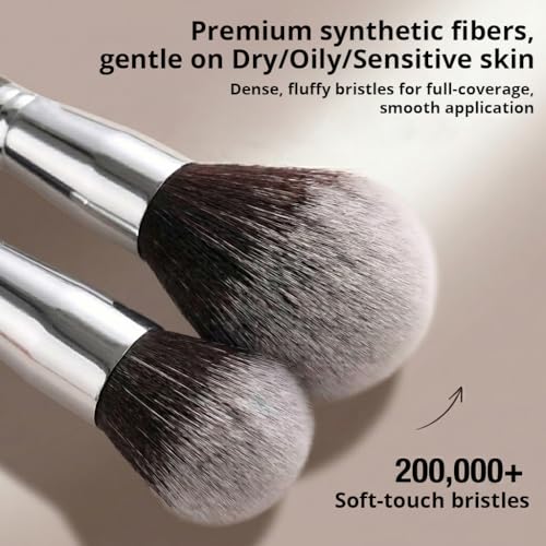 BEAKEY 10-Piece Makeup Brush Set with Blending Sponges