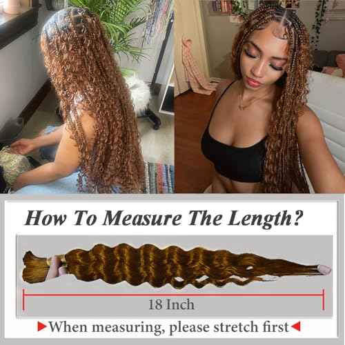 Deep Wave Bulk Human Hair For Braiding 20 Inch 100g/2Bundles No Weft Human Braiding Hair Extensions For Braids 30# Auburn Ginger Deep Wave Curly Bulk Human Hair 12A Wet And Wavy