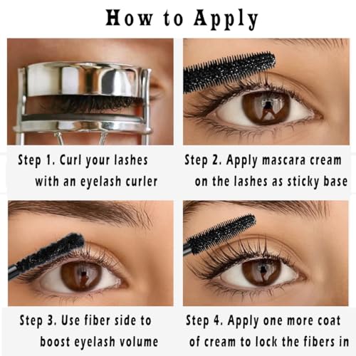 Fiber-Infused Mascara with Tiny Fibers for Volume & Length