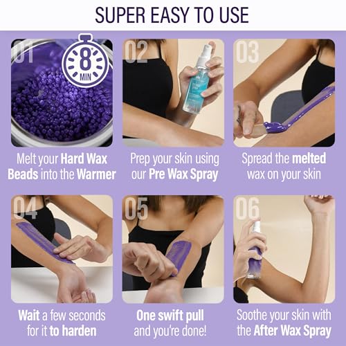 Tress Wellness At-Home Waxing Kit with Digital Warmer