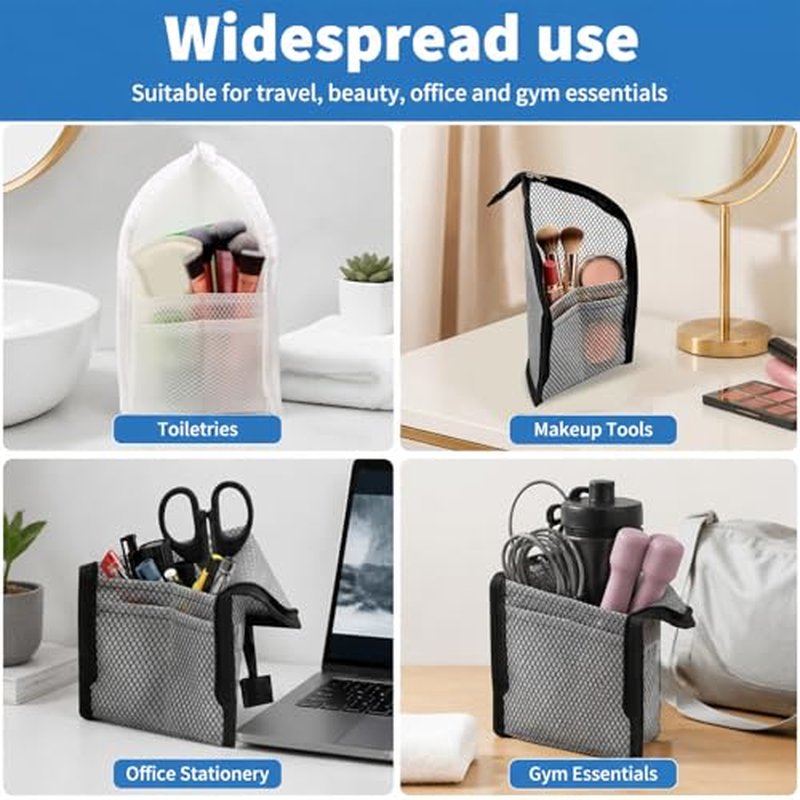 2 Pack Standing Toiletry Bag, Waterproof EVA Travel Organizer