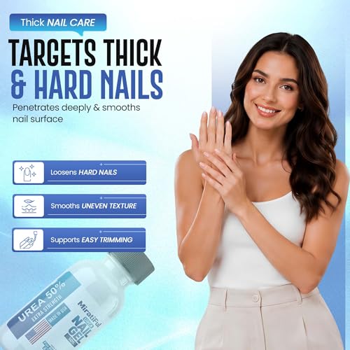 Miratiful Urea 50% Nail Gel for Thick Toenails & Calluses with Brush Applicator