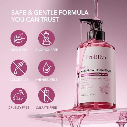 ProBliva Onion Shampoo for Hair Growth with Biotin & Rosemary