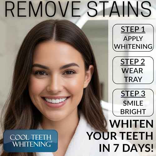 Teeth Whitening Gel for Trays – Pro Strength 44% Carbamide Peroxide, 5 Syringes (50 Uses) + 2 Trays, Enamel Safe Teeth Whitener, Removes Coffee, Wine & Tobacco Stains, at-Home Pro Whitening Kit