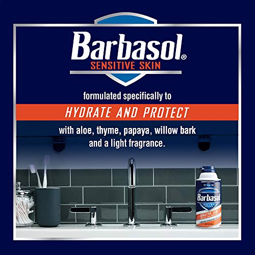 Barbasol Sensitive Skin Thick and Rich Shaving Cream for Men, 10 oz., Pack of 6