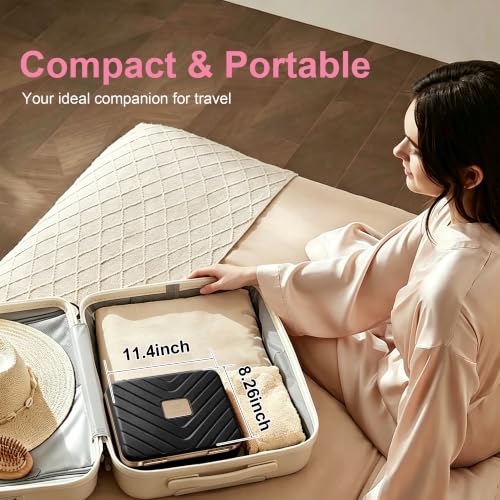 EASYINBEAUTY LED Makeup Travel Case with Mirror - Lightweight Organizer
