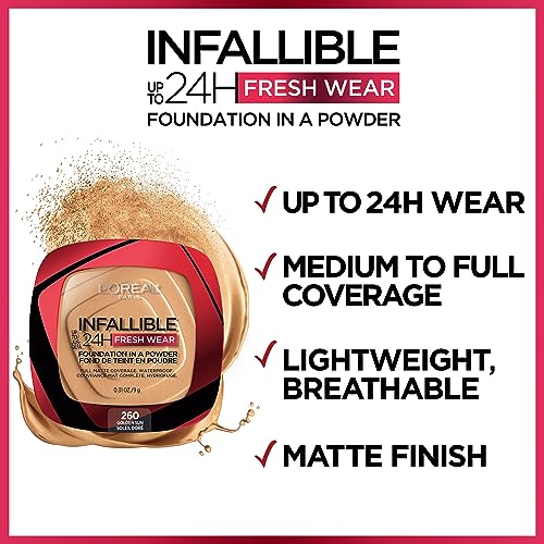 L'Oreal Infallible Powder Foundation 24H Waterproof Beige Sand