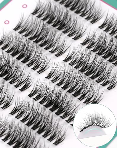 Onlyall Lash Clusters C Curl Natural Wispy Eyelash Extensions