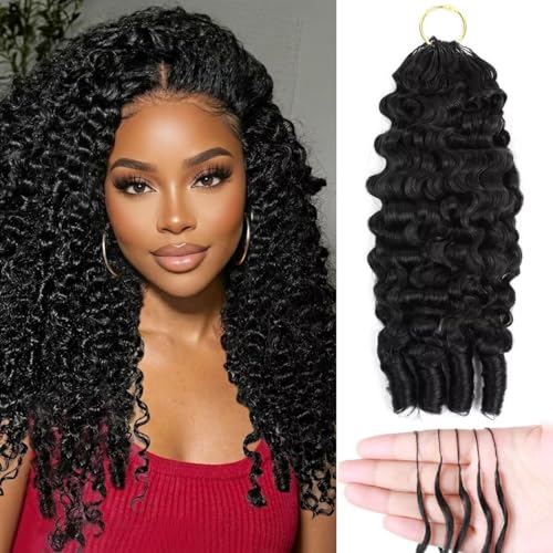 Miracle Invisible Knots Feather Crochet Hair 20" 55g Human Hair