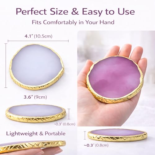 Resin Nail Art Palette with Gold Edge - Gel Polish Mixer