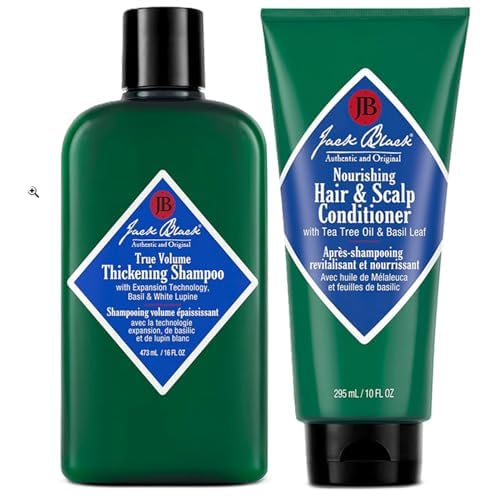 Jack Black True Volume Thickening Shampoo. ? Expansion Technology, Basil & White Lupine ? Thickening Hair Products for Men & Women, Sulfate-Free Hair Shampoo
