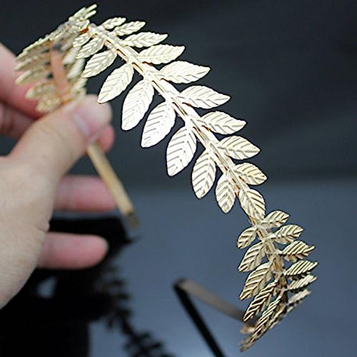 Gold Leaf Branch Bridal Hair Crown Headband