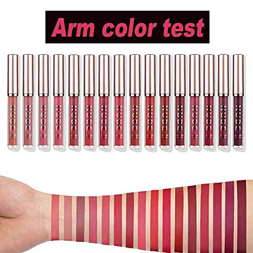 LANGMANNI Matte Liquid Lipstick Set 16Pcs Waterproof Long Lasting