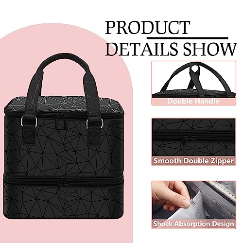 Nail Polish Organizer Case - Holds 42+ Bottles & Nail Lamp