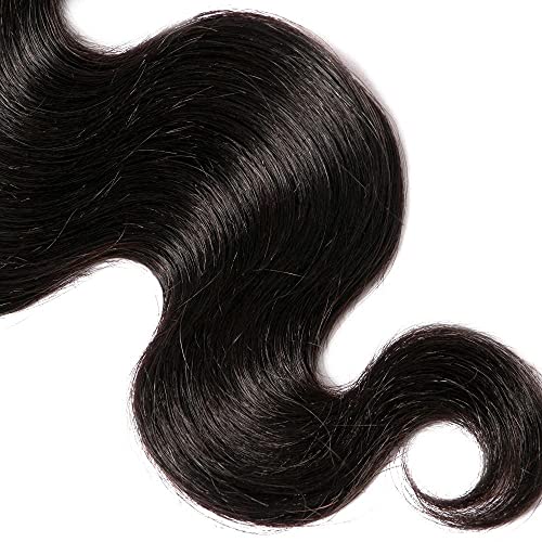 Brazilian Body Wave Hair Bundles 3 Pack - Natural Black Human Hair Extensions