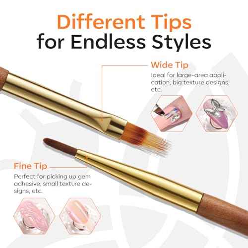 modelones 3D Nail Gel Kit, Gel Nail Art 3D Sculpting Gel with Nails Art Brushes for Chrome Powder for Nails and Rhinestones for DIY at Home & Salon, 9g No Wipe Needed