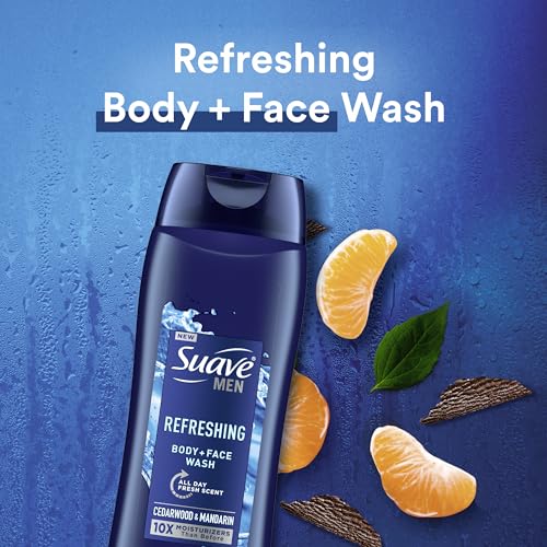 Suave Body Wash Bundle with Milk & Honey and Men's Cedarwood Scents, 18 Oz Packs of 6