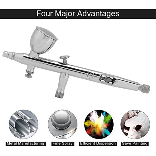 Oxygen Infusion Airbrush Gun Kit with Dual-Action Spray