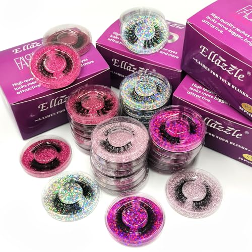 False Eyelashes 20 Pairs Mink Eyelashes Wispy Lashes 15mm Natural Looking Eyelashes(H1)