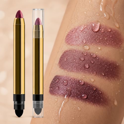 Dual-Ended Waterproof Shimmer Eyeshadow Stick with Blender