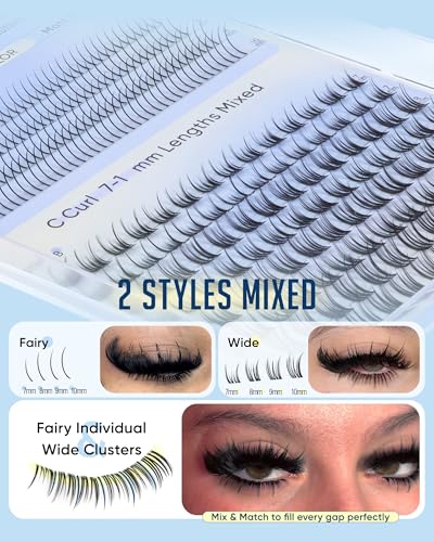 CORUSCATE Bottom Lash Clusters 7-10mm Spiky & Fairy Lashes
