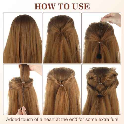 12Pcs Quick Hair Beader Tool Elastic Hair Braiding Set Ponytail Maker Simple Hair Pull Through Tools Black French Threader Braids Loop for Women Girls Plait Styling Accessories Supplies