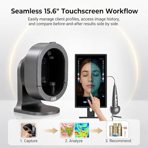 AI Skin Analyzer with UV Light & Scalp Viewer