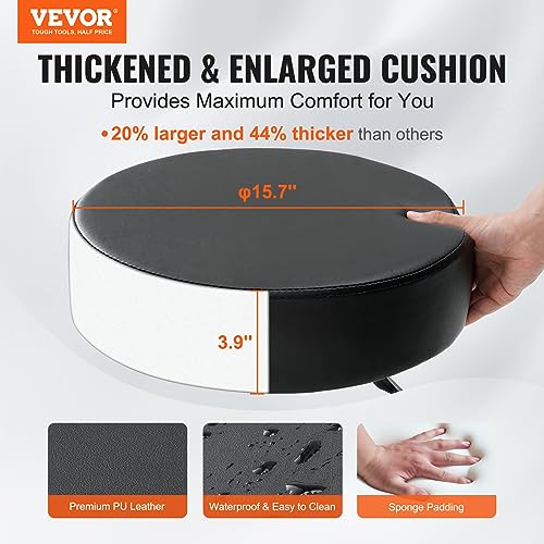 VEVOR Rolling Stool with Wheels 400LBS Weight Capacity Adjustable