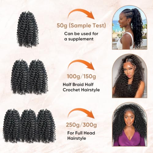 18 Inch Deep Wave Crochet Hair Extensions for Black Women