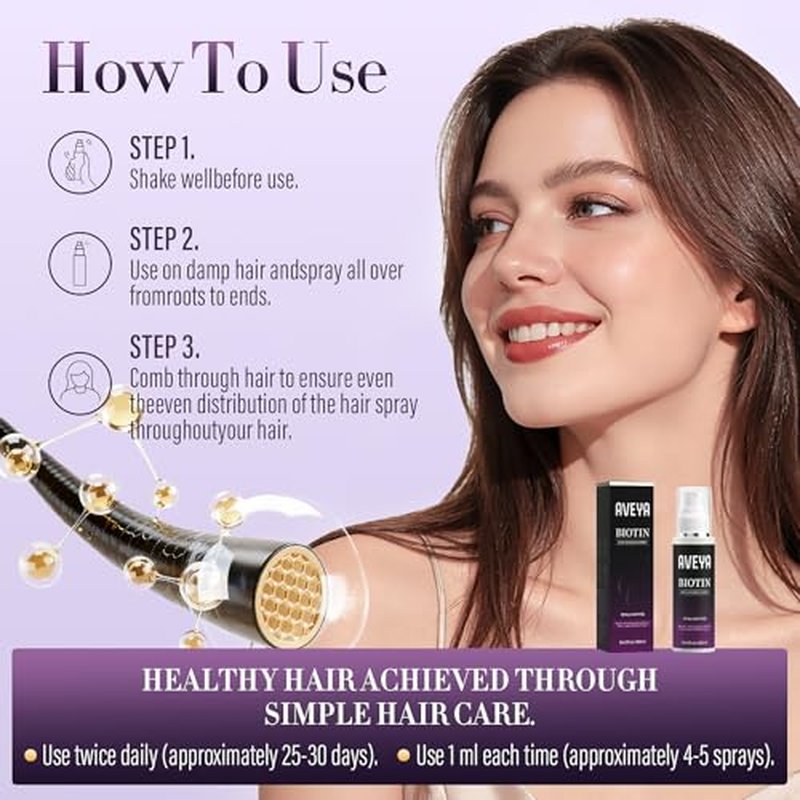 AVEYA Hair Growth Spray with Biotin & Rosemary Oil - 60ml