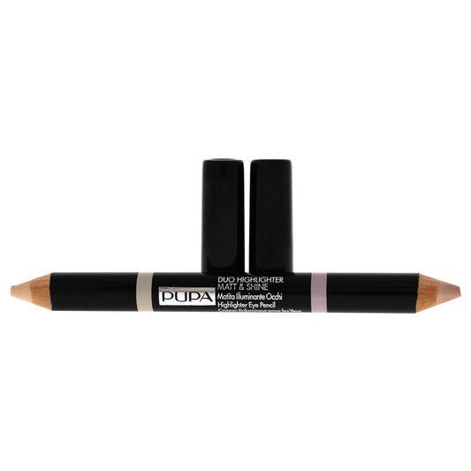 PUPA Milano Matte and Shine Highlighting Crayon 001 Beige - Eye Brightener Pencil with Matte and Shimmer - Smooth, Easy Blending Cream Formula for an Awake, Flawless Finish - Paraben Free - 0.148 oz